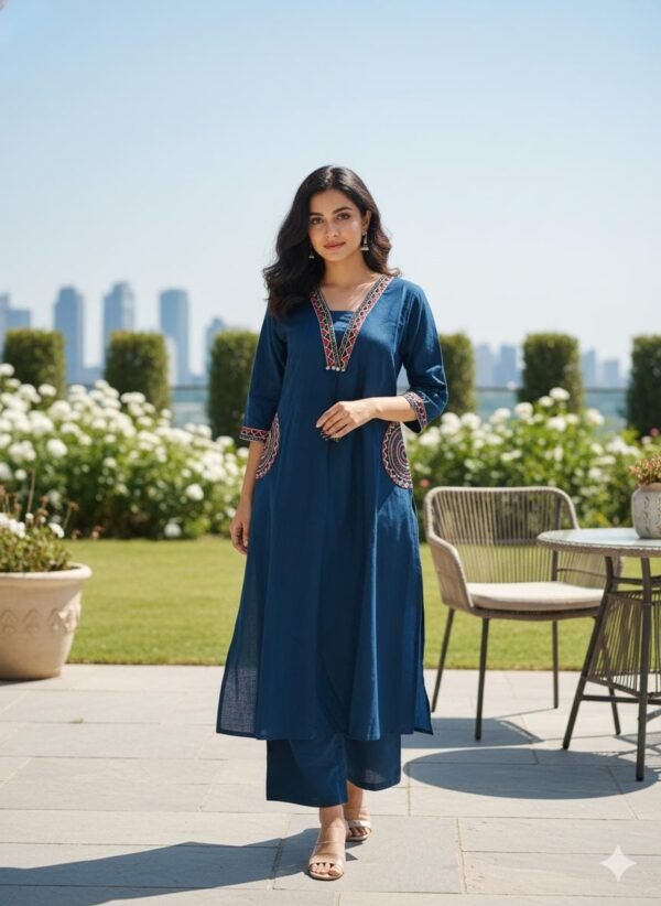 Navy Blue Color Kurti & Suit Set for Women