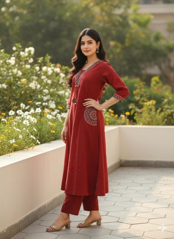 WhatsApp Image 2026-07-18 at 10.09.31 PM (1) Red Color Kurti & Suit Set for Women