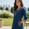 Navy Blue Color Kurti & Suit Set for Women