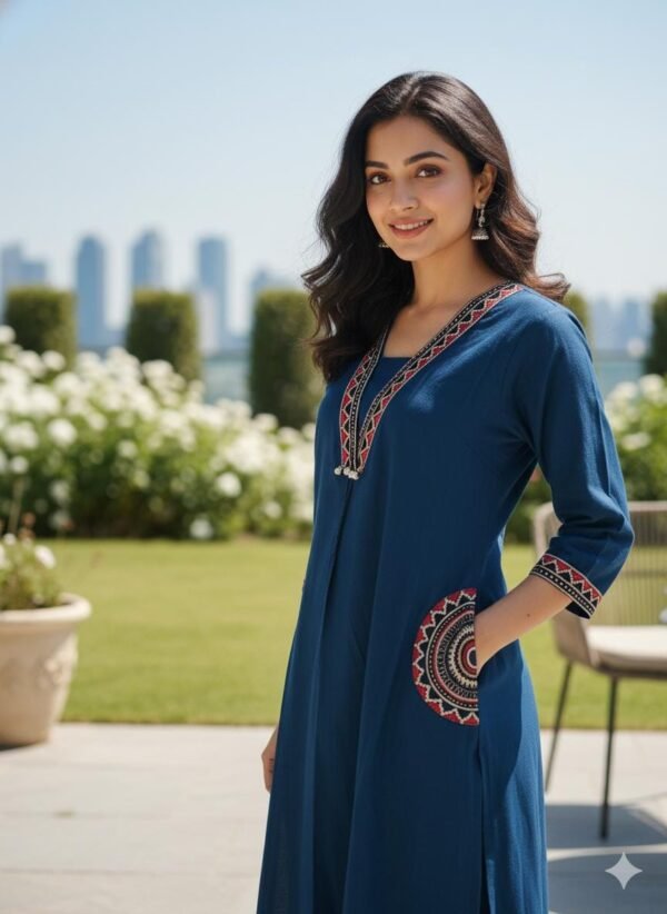 Navy Blue Color Kurti & Suit Set for Women