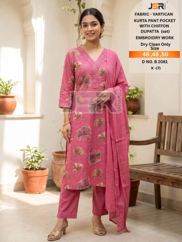 WhatsApp Image 2026-07-19 at 1.00.34 PM Pink Color Cotton Suit Set