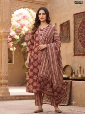 WhatsApp Image 2026-07-20 at 12.42.33 PM Mahroon Color Cotton Suit Set for Women