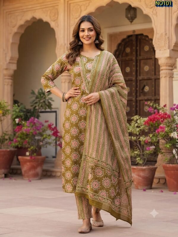 WhatsApp Image 2026-07-20 at 12.42.37 PM Mahendi Color Cotton Suit Set for Women
